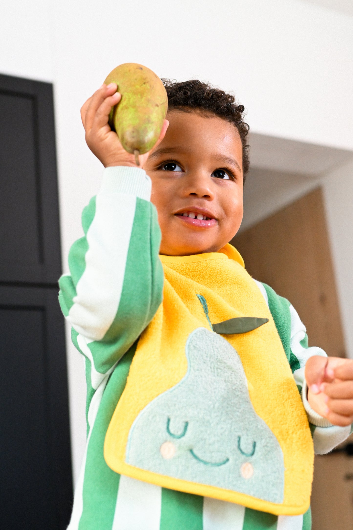 Cotton Cloud Terry Bib Pedro Pear