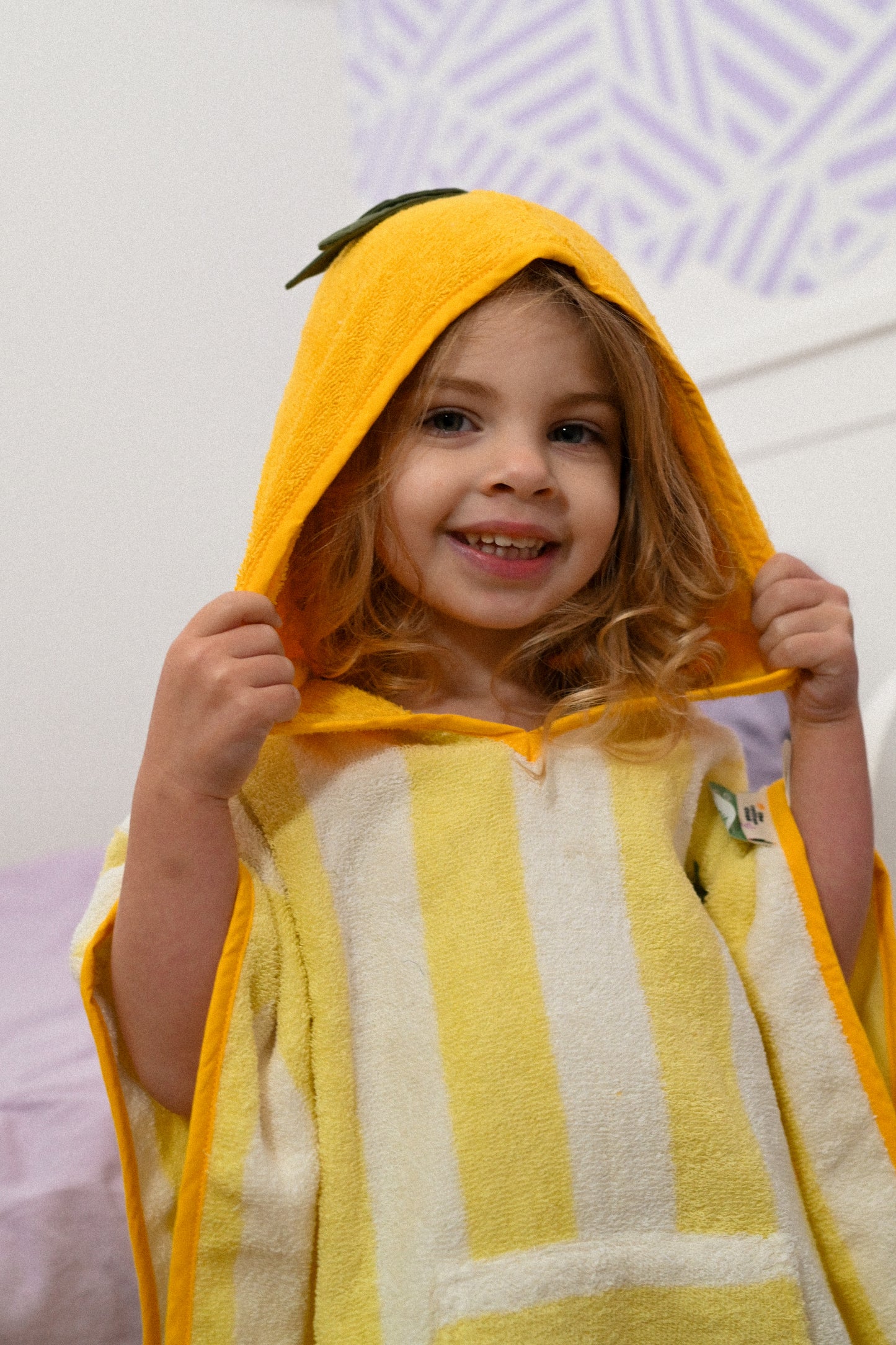 Cotton Cloud Hooded Poncho Pedro Pear