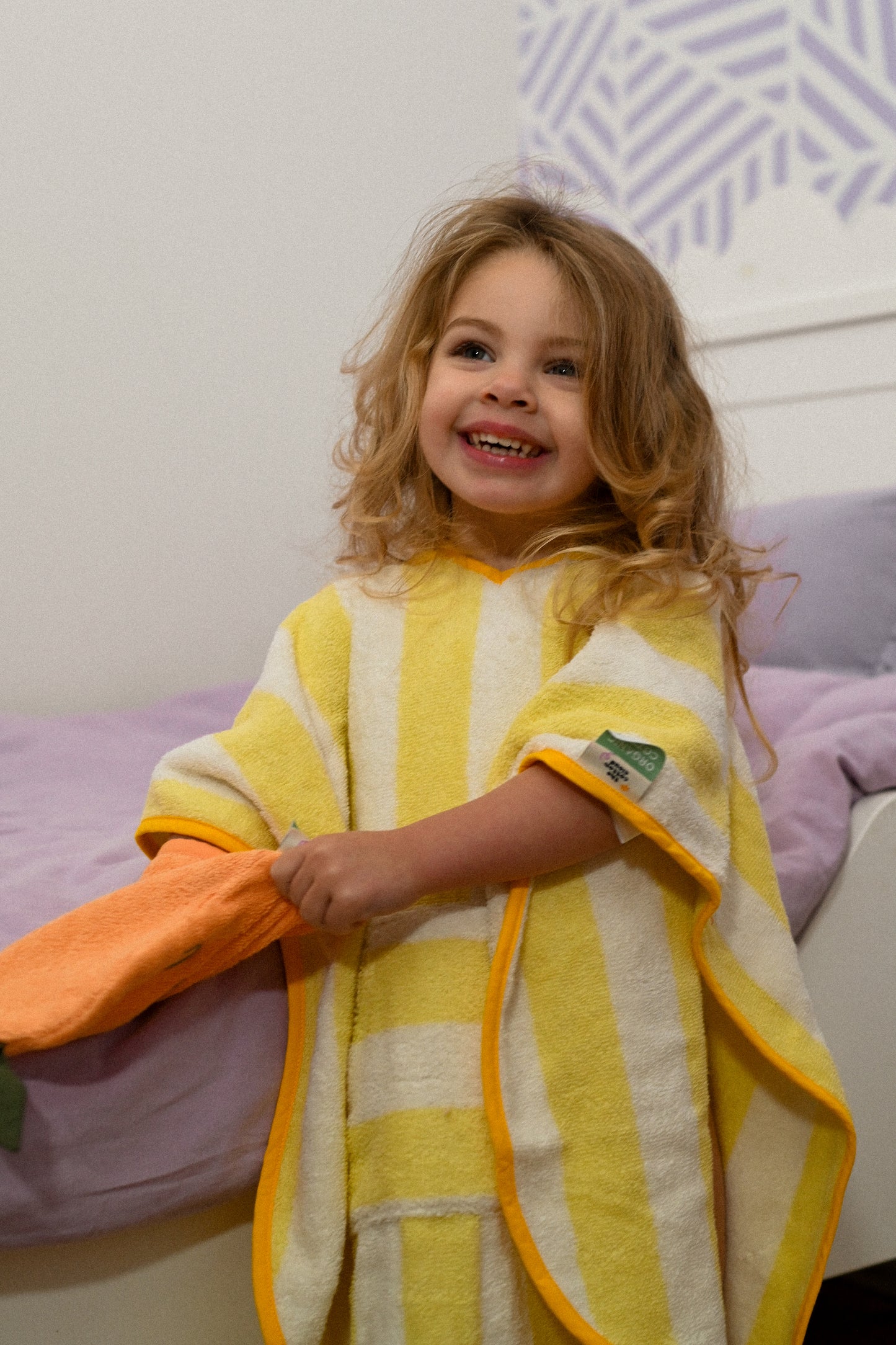 Cotton Cloud Hooded Poncho Pedro Pear