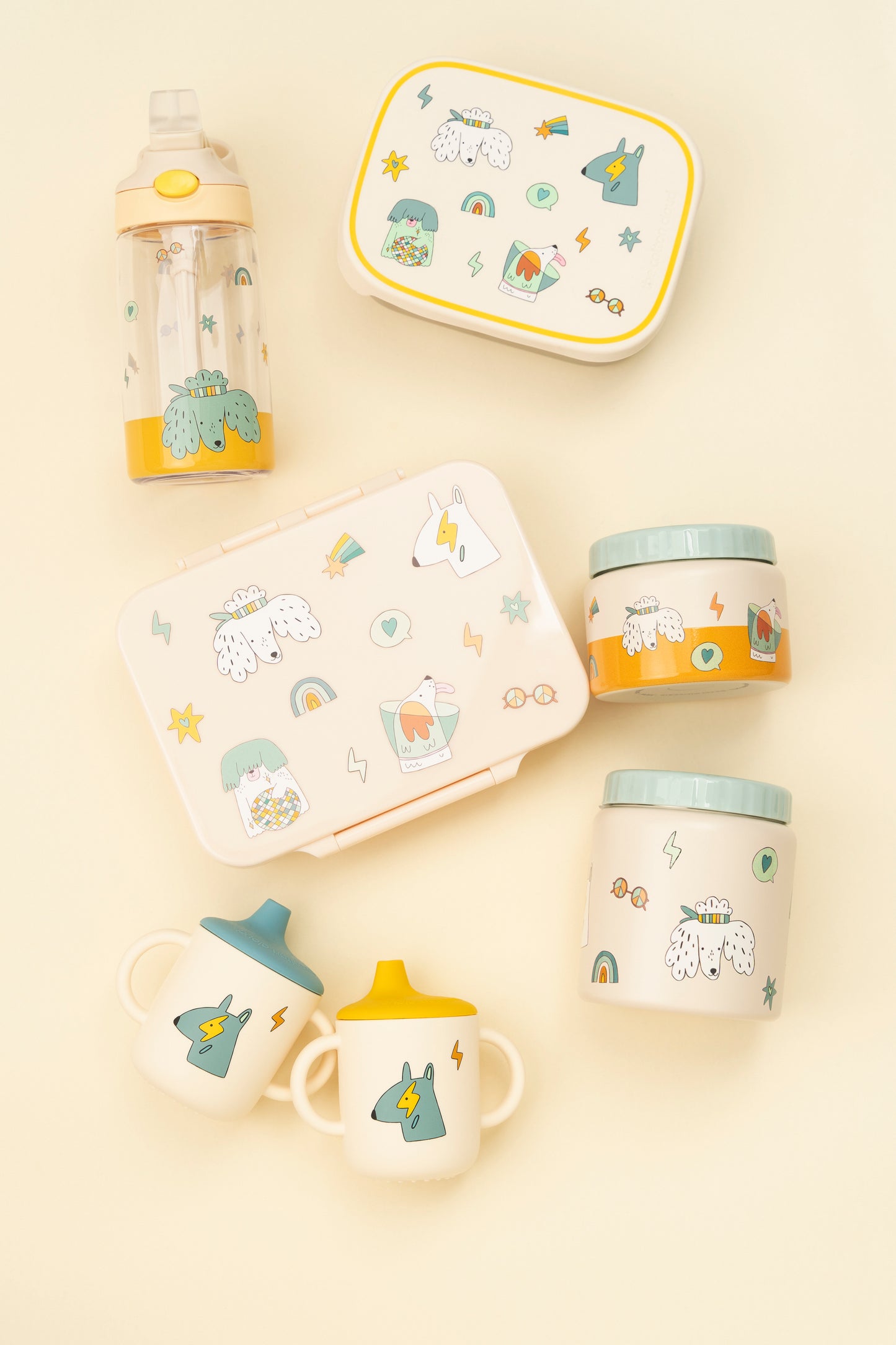 Cotton Cloud Tritan Bottle Funky Dogs