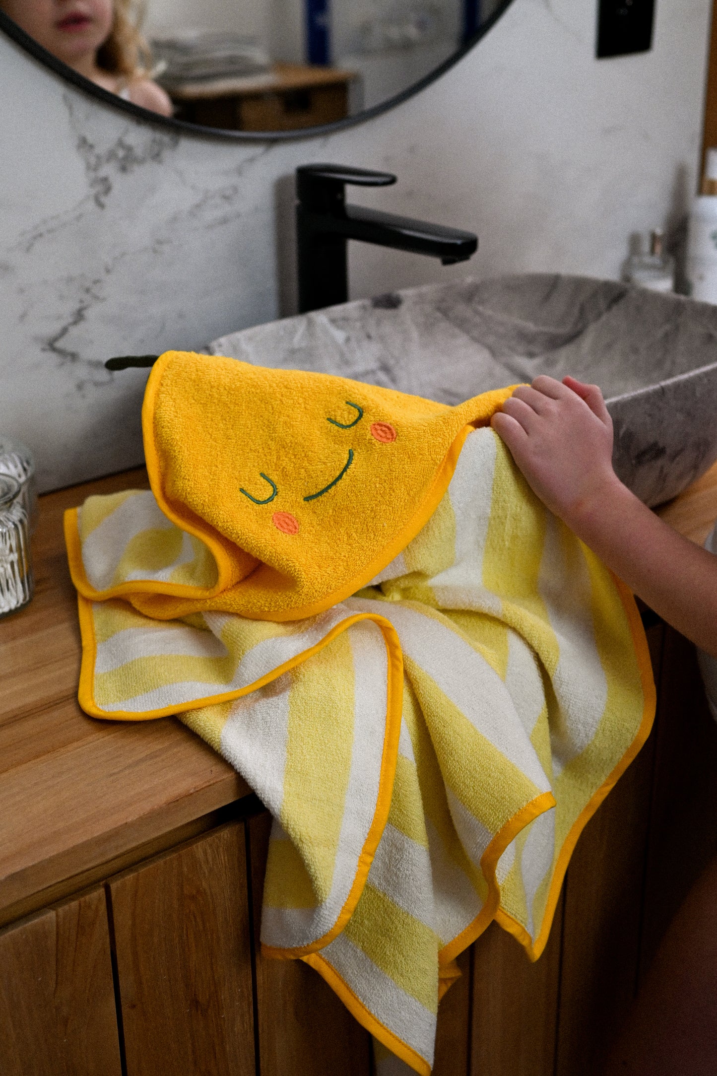 The Cotton Cloud Hooded Towel Mandy Mandarine