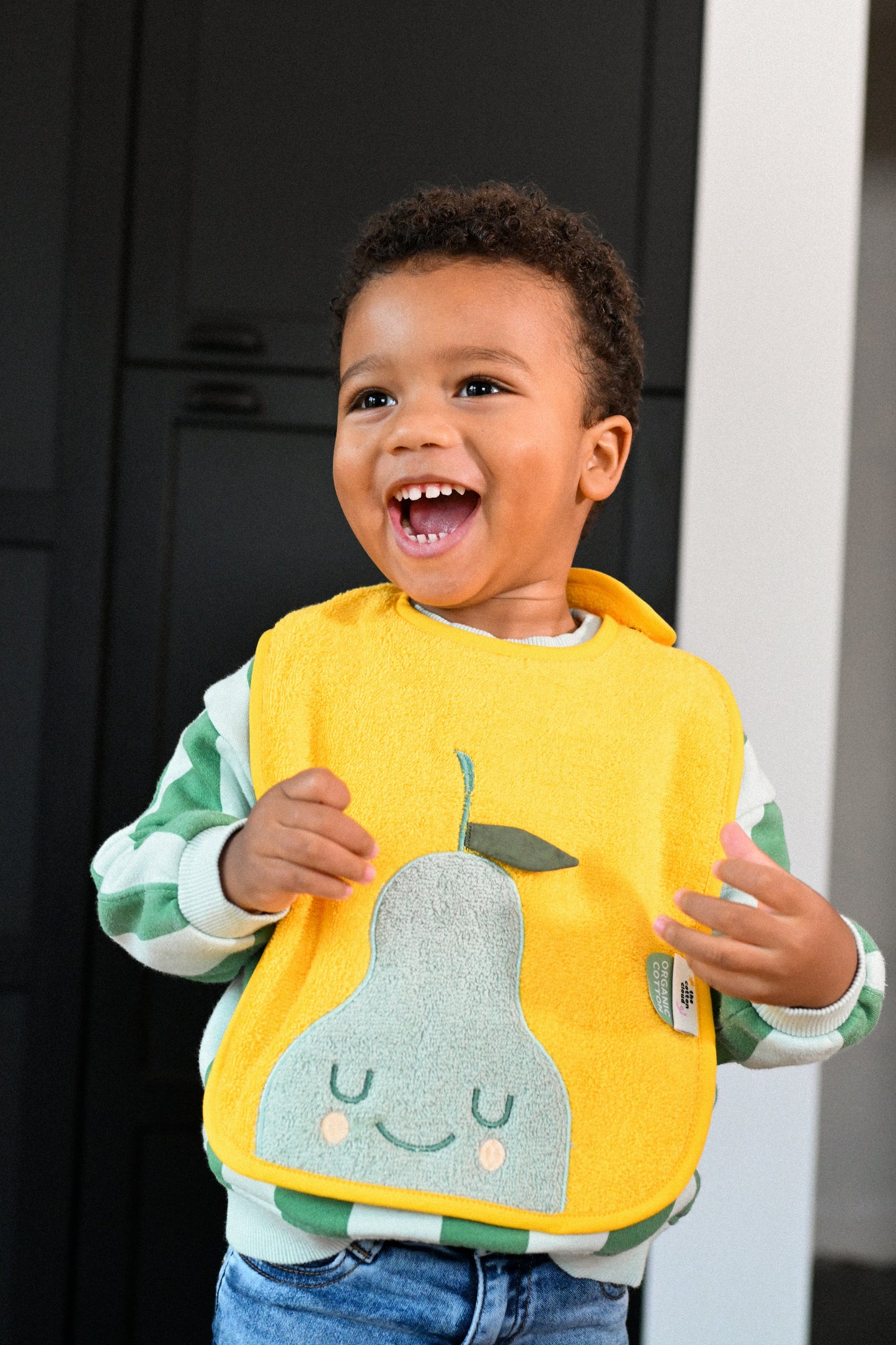 Cotton Cloud Terry Bib Pedro Pear