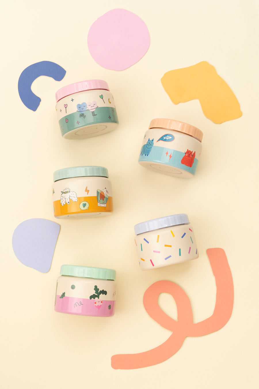 Cotton Cloud Stainless Steel Thermo Food Jar 500ml CONFETTI