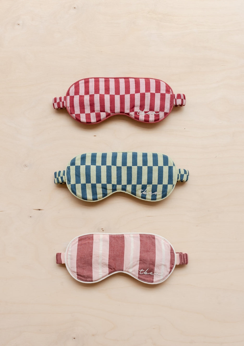 TBCo Cotton Eye Mask in Rose Checkerboard