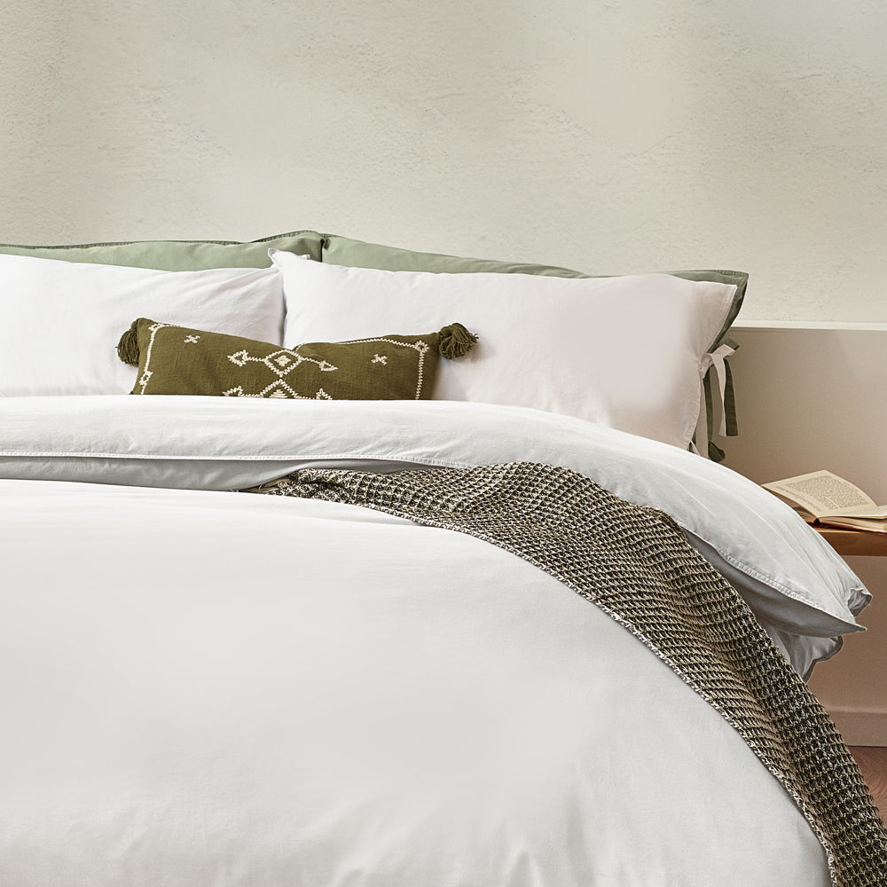 Riva Home Mallow Bow Tie Duvet Cover Set Linen