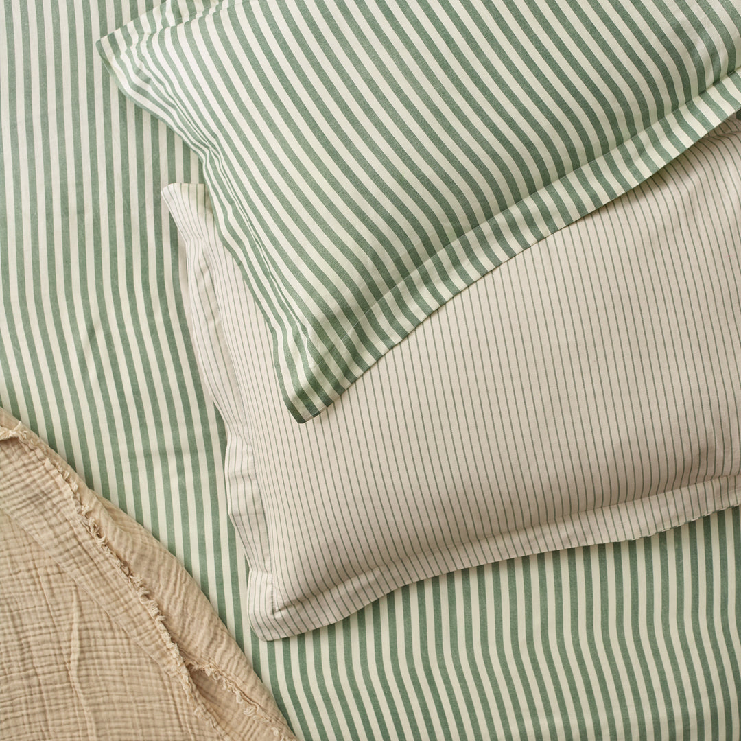 Riva Hebden Mélange Stripe 100% Cotton Duvet Cover Set Super King