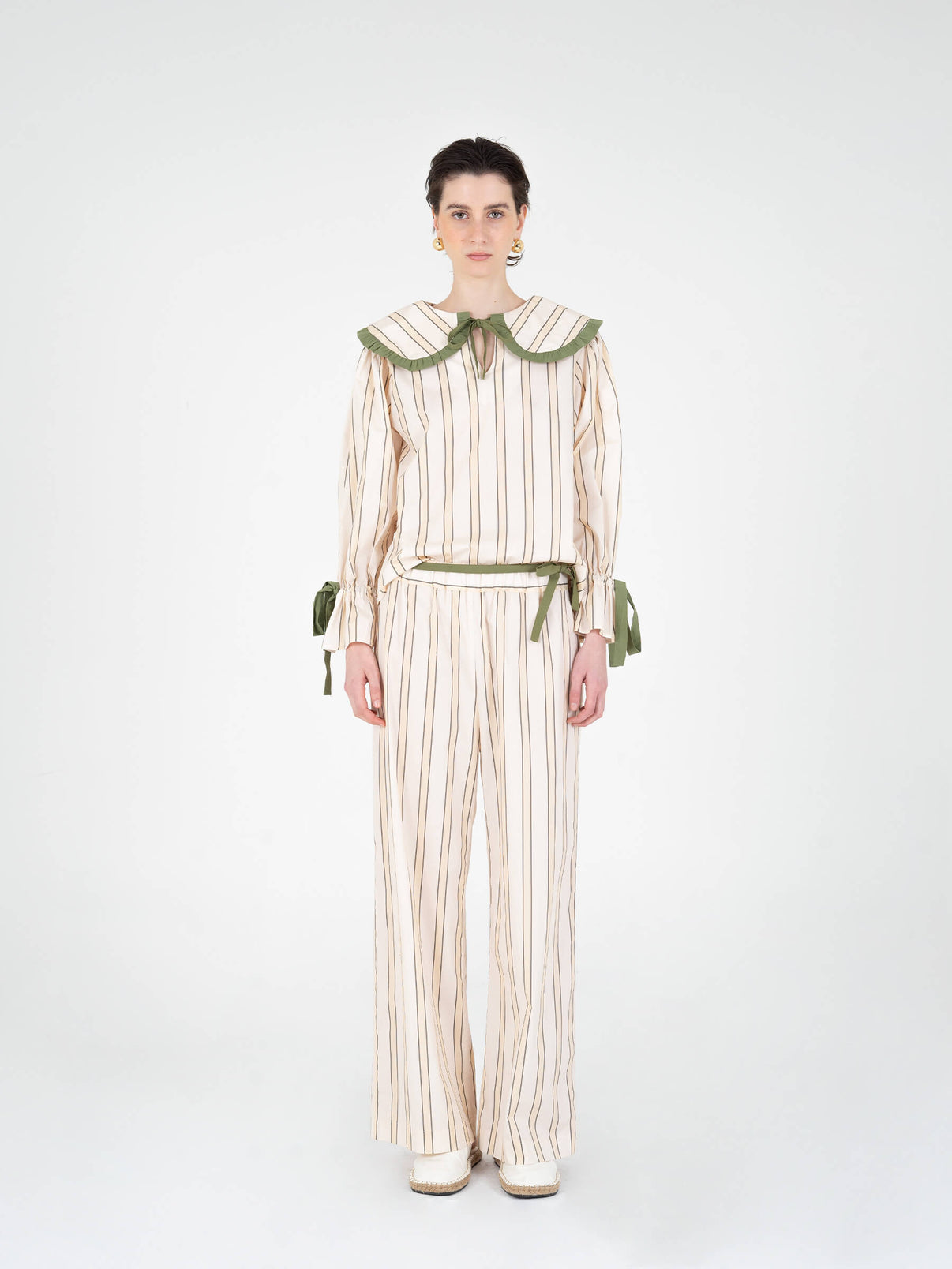Carmen Says Crystal Striped Pyjama Set