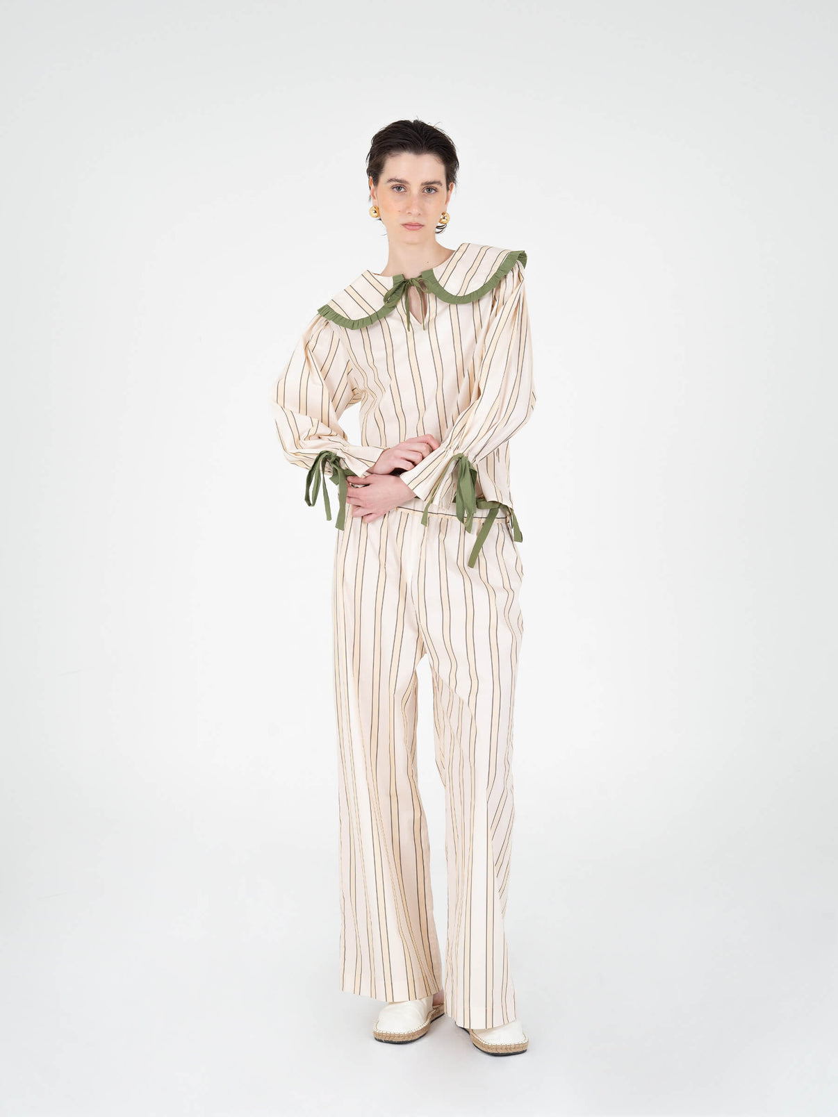 Carmen Says Crystal Striped Pyjama Set