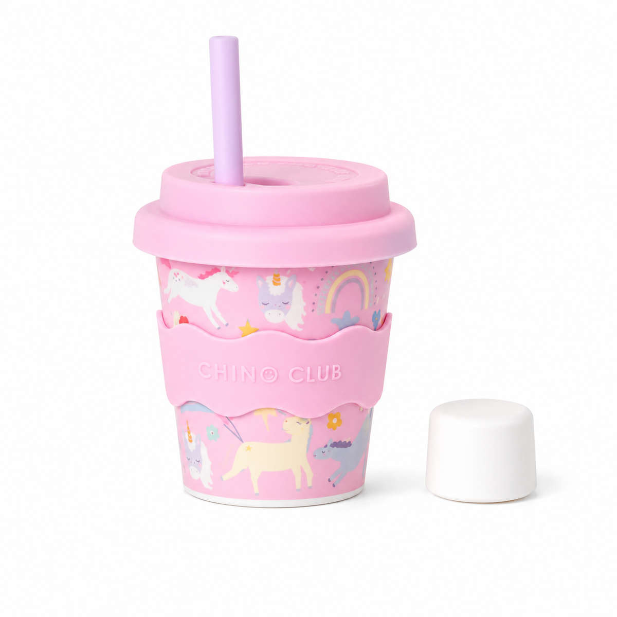 Pink Unicorn Babychino Cup 4oz (Straws Sold Separately)