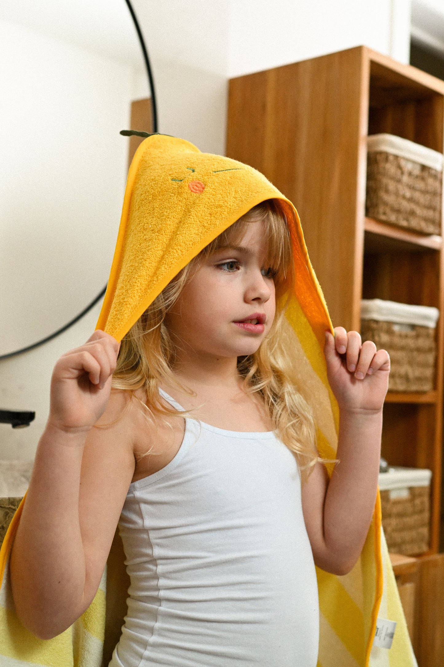 The Cotton Cloud Hooded Towel Mandy Mandarine