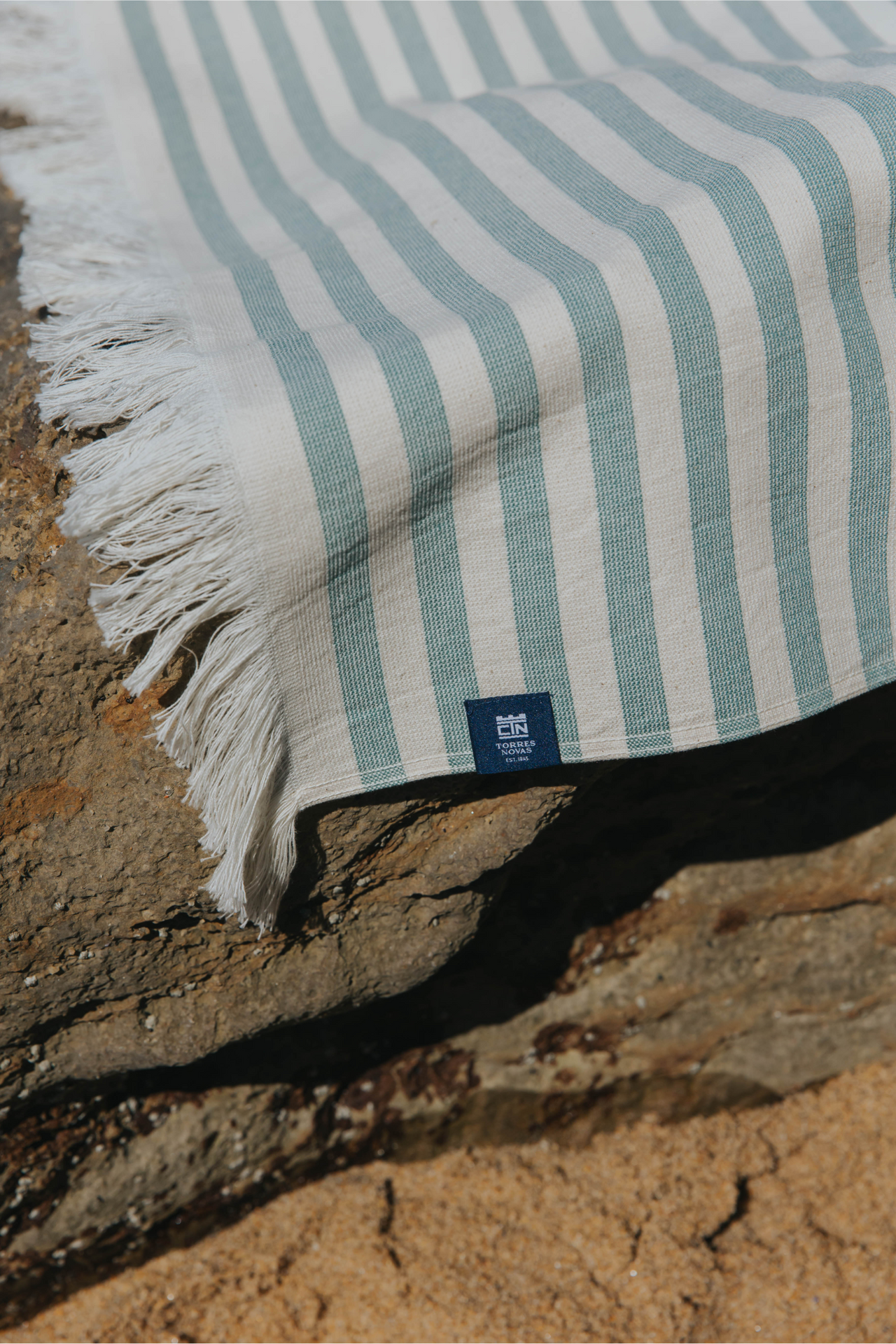 Torres Novas Beige Barra beach towel