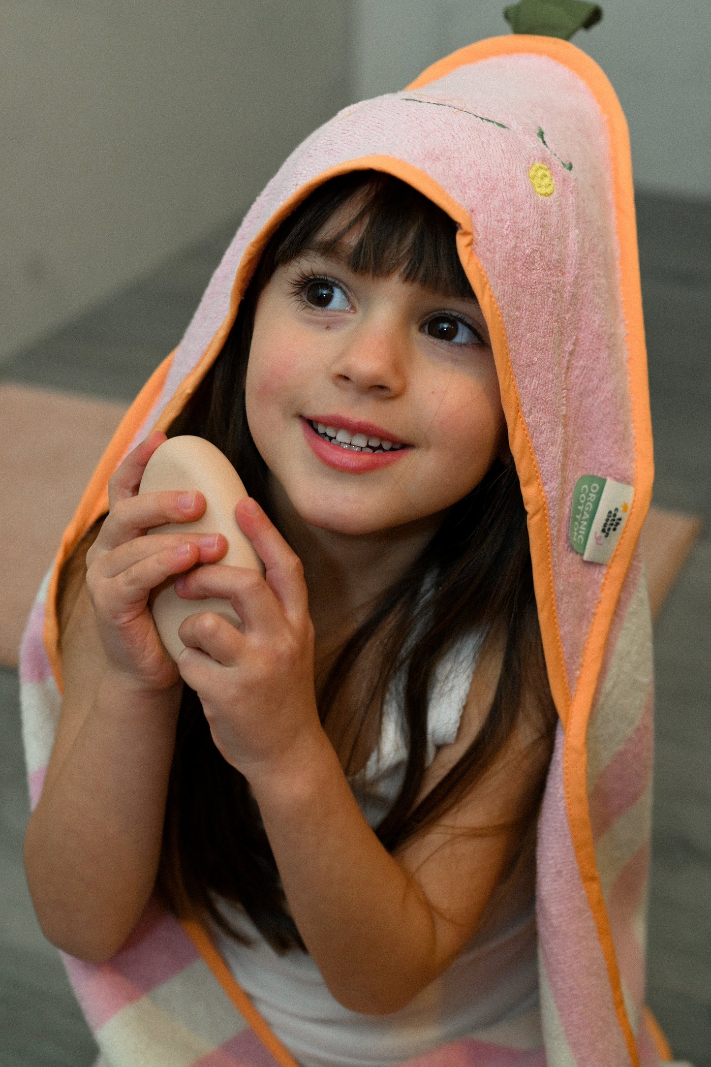The Cotton Cloud Hooded Towel Mandy Mandarine