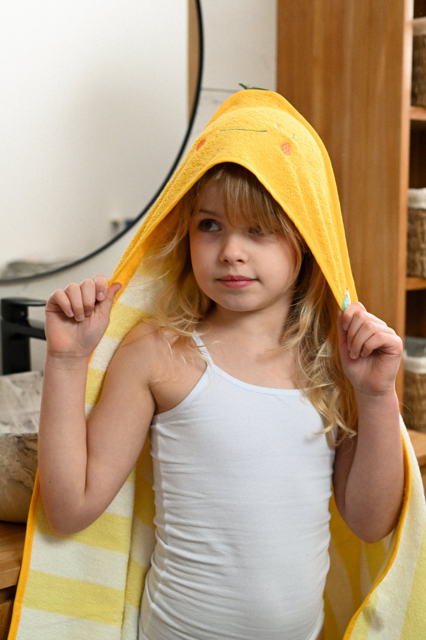 The Cotton Cloud Hooded Towel Mandy Mandarine
