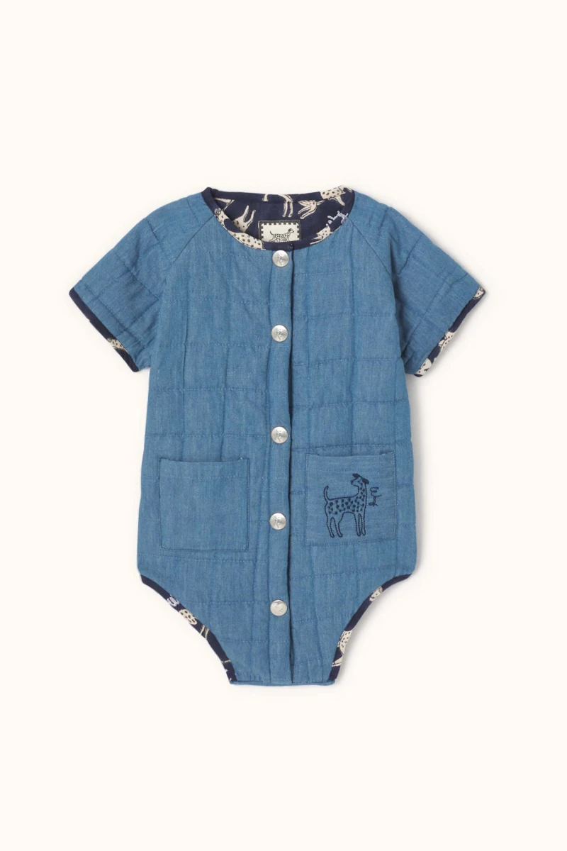Apaches Dadi romper chambray