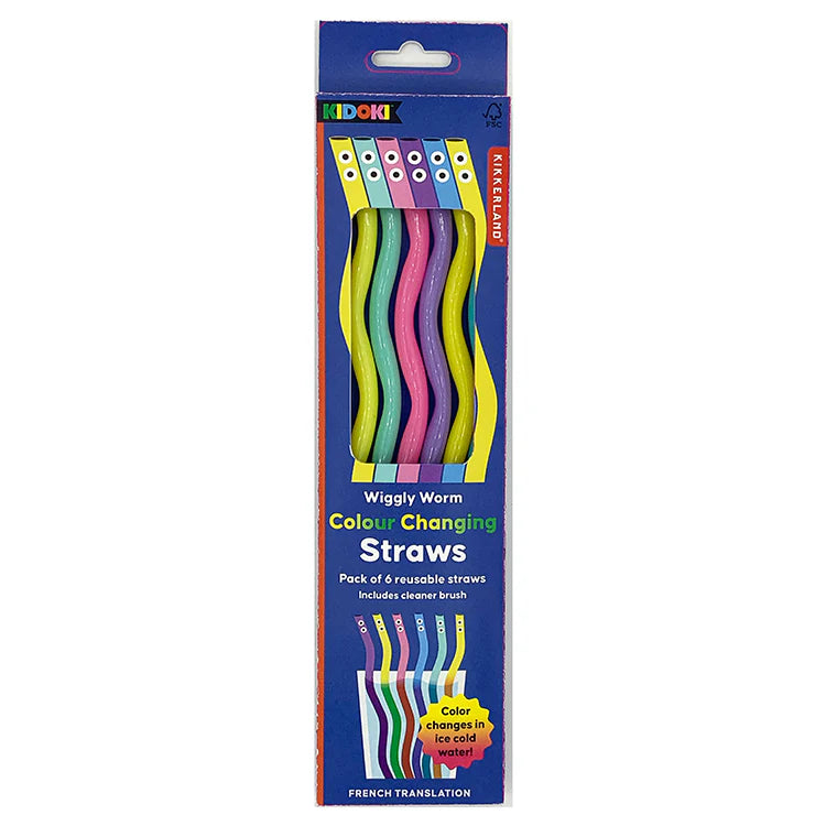 Kikkerland Kidoki Wiggly Worm Changing Color