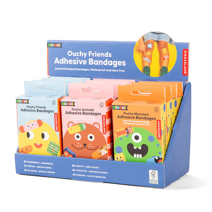 Kikkerland Kidoki Ouchy Friends adhesive bandages
