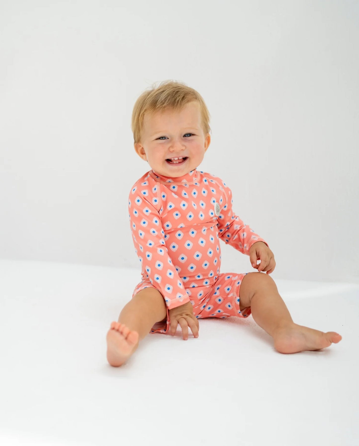 Badawii Baby swimsuit Peach Mosaic
