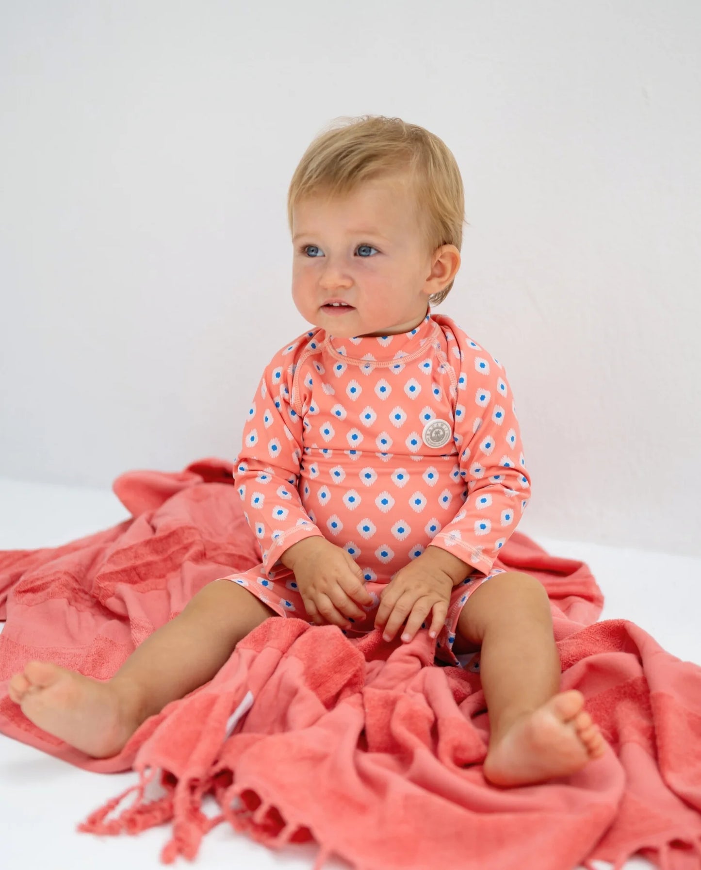 Badawii Baby swimsuit Peach Mosaic