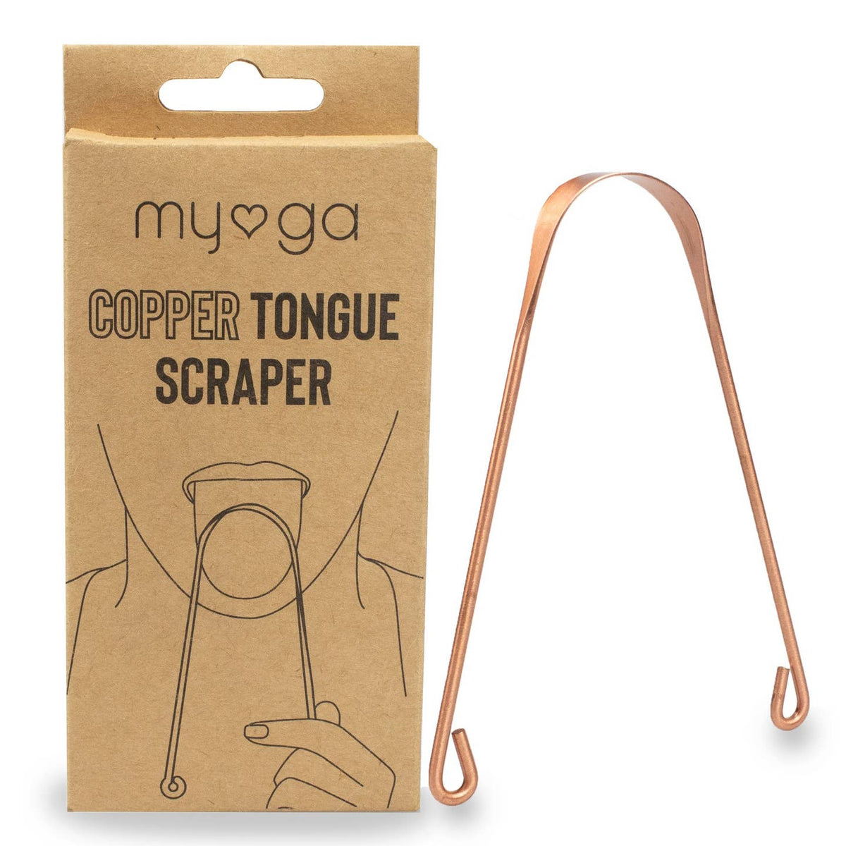Copper Tongue Scraper Cleaner Myga Eco