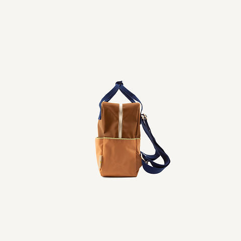Sticky Lemon Backpack small • colourblocking • treehouse brown + morning sky