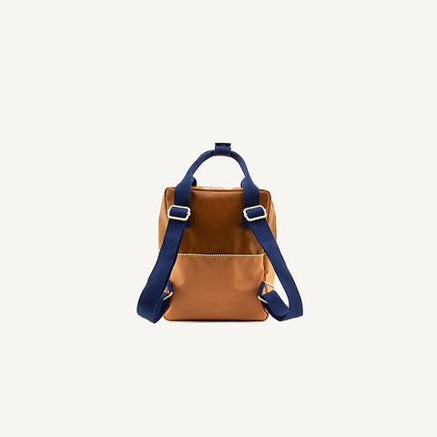 Sticky Lemon Backpack small • colourblocking • treehouse brown + morning sky
