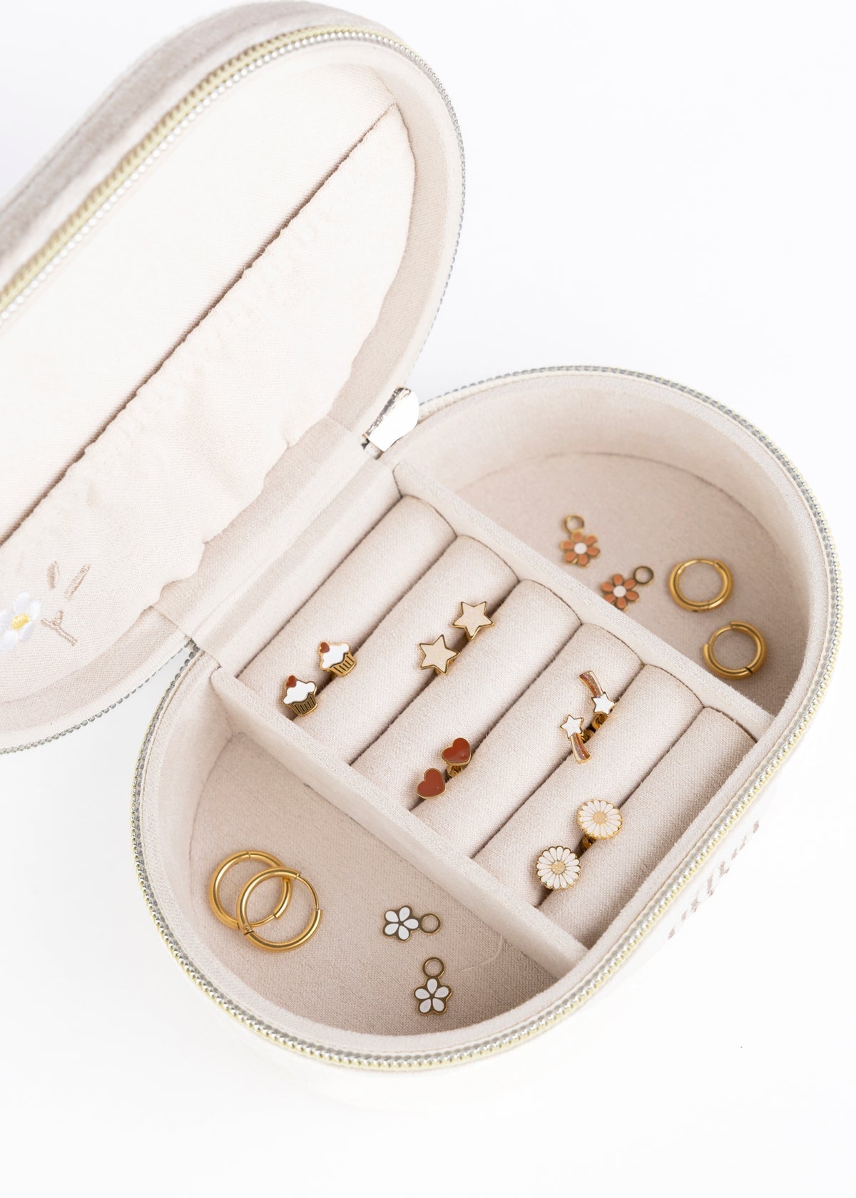Aura Jewelry Box - Embroidery Daisy