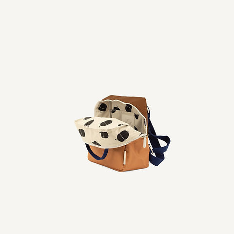 Sticky Lemon Backpack small • colourblocking • treehouse brown + morning sky