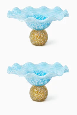 Laetitia Rouget  glass bowl lola blue & yellow