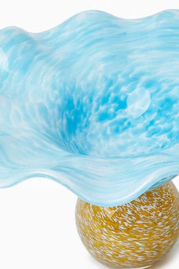 Laetitia Rouget  glass bowl lola blue & yellow