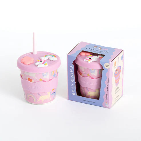 Unicorn Chino Charm Cup 8oz (STRAW INCLUDED)