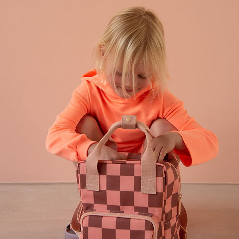 Sticky Lemon Backpack Blocks pink-brown