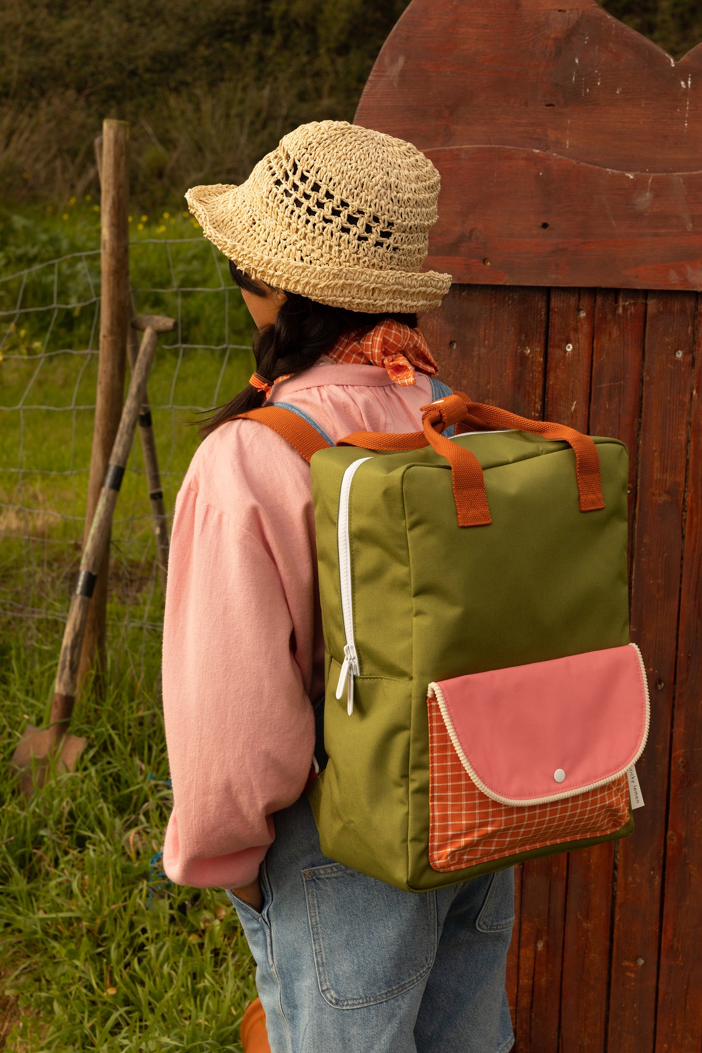 Sticky Lemon Backpack Large Farmhouse Envelope Sprout Green