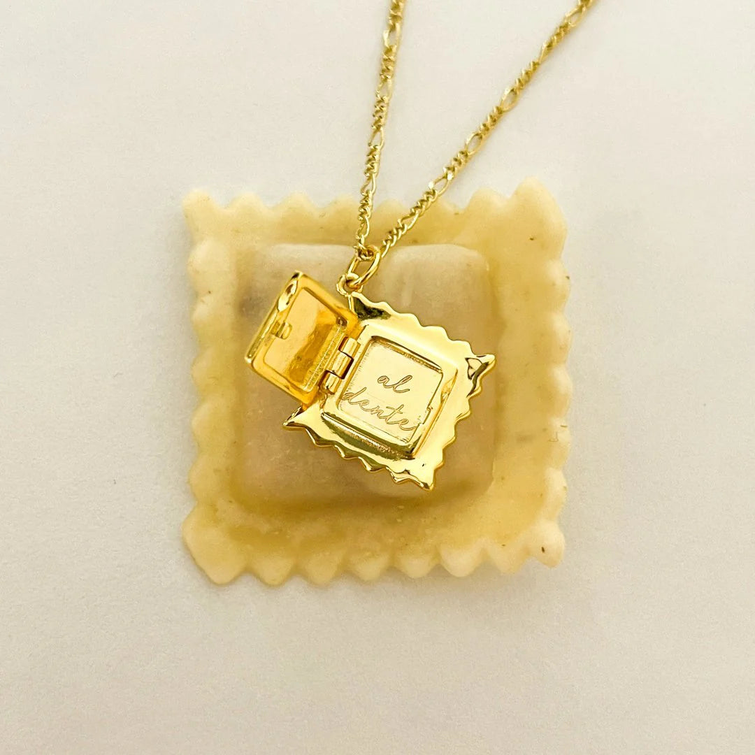 Wanderlust Ravioli Gold Necklace